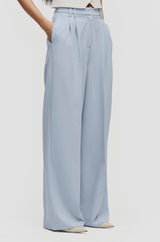 Wide-leg Pleated Trousers