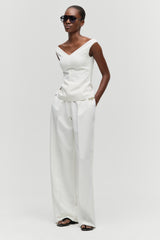 Tailored Off-Shoulder Top