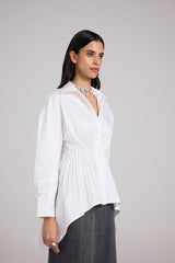 Darted Asymmetrical Shirt