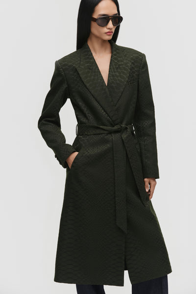 Belted Double-Breasted Coat