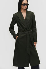 Belted Double-Breasted Coat