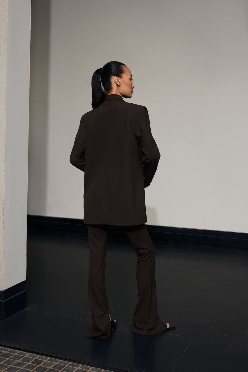Split Hem Stretch Trousers