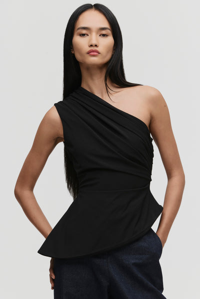 Asymmetric Peplum Top