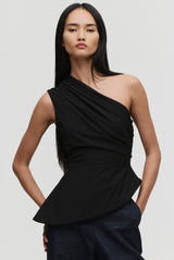 Asymmetric Peplum Top