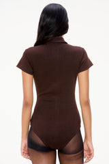 Rib-knit Polo