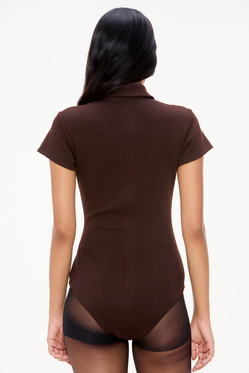 Rib-knit Polo