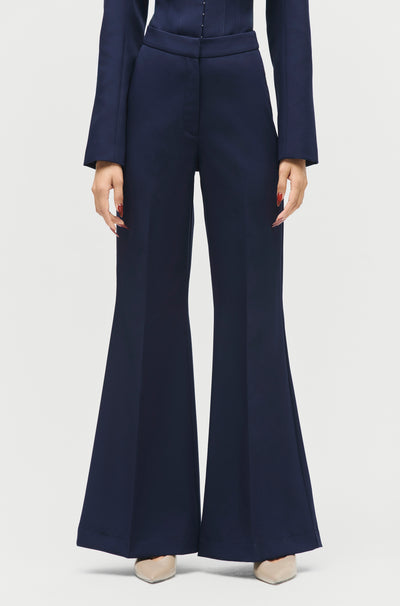 Creased Flare Trousers