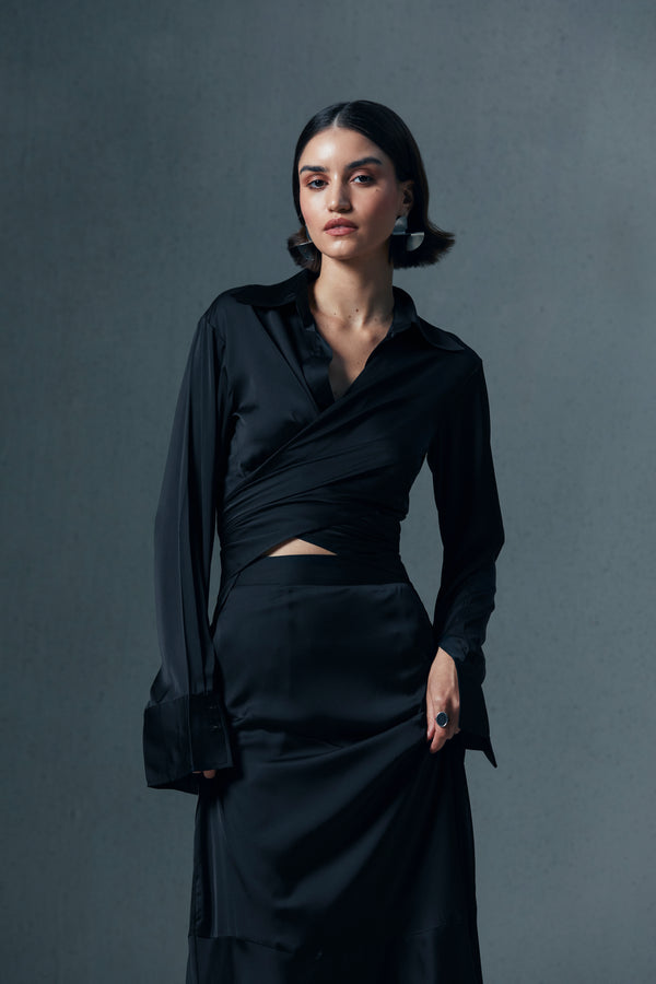 Luxe Satin Skirt Set