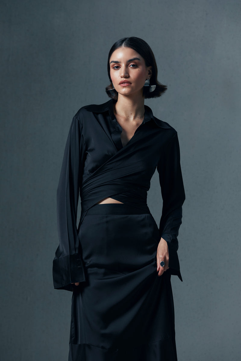 Luxe Satin Skirt Set