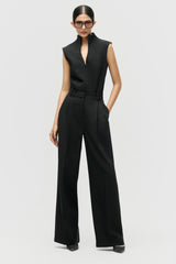 Wide-leg Pleated Trousers