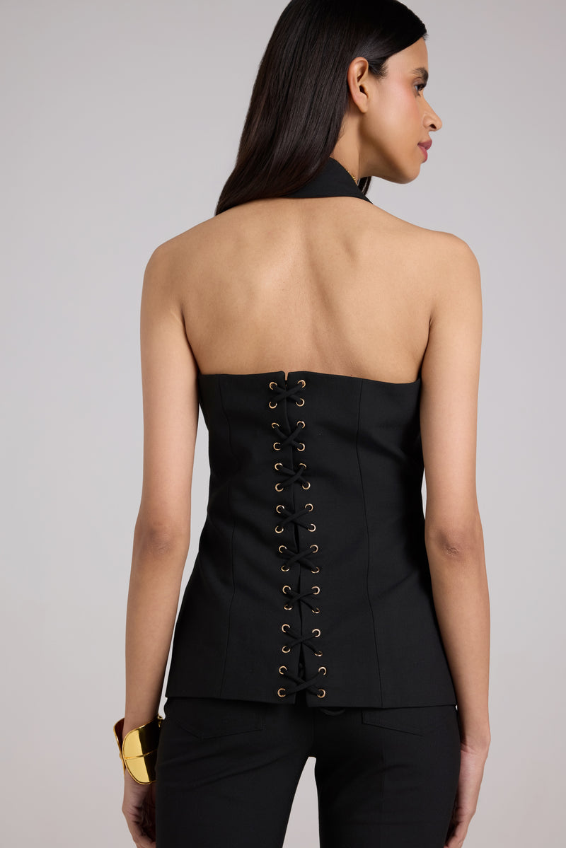 Sculpted Halter Waistcoat