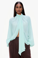 Draped Chiffon Blouse