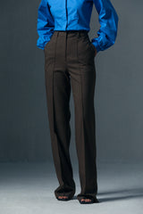 Straight-Leg Pintuck Trousers