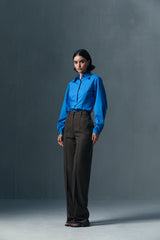 Straight-Leg Pintuck Trousers