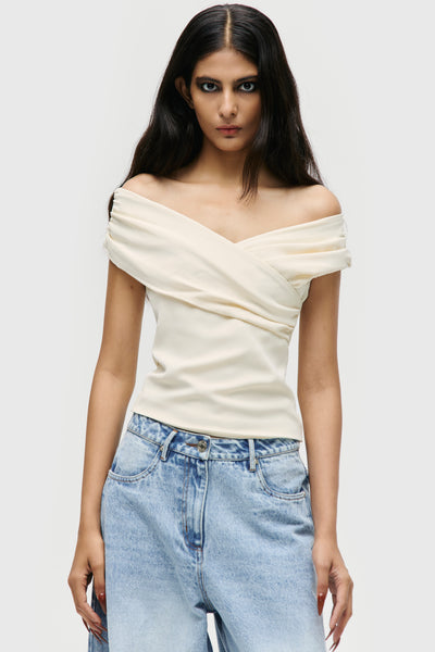 Wrapped Off-Shoulder Top
