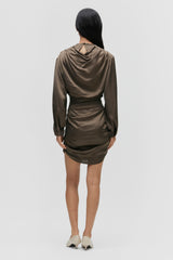 Draped Linen Dress