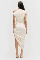 Draped Oblique Dress