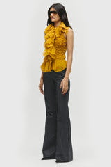 Smocked Cascade Top