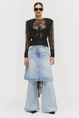 Draped Tie Blouse