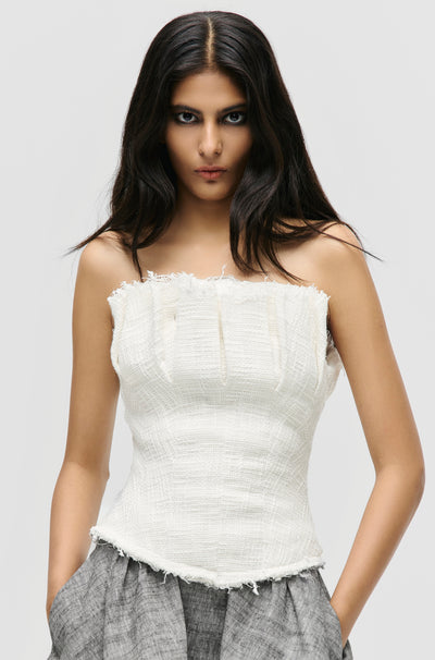 Frayed Bandeau Top