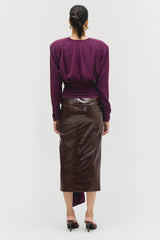 Draped Tie Blouse