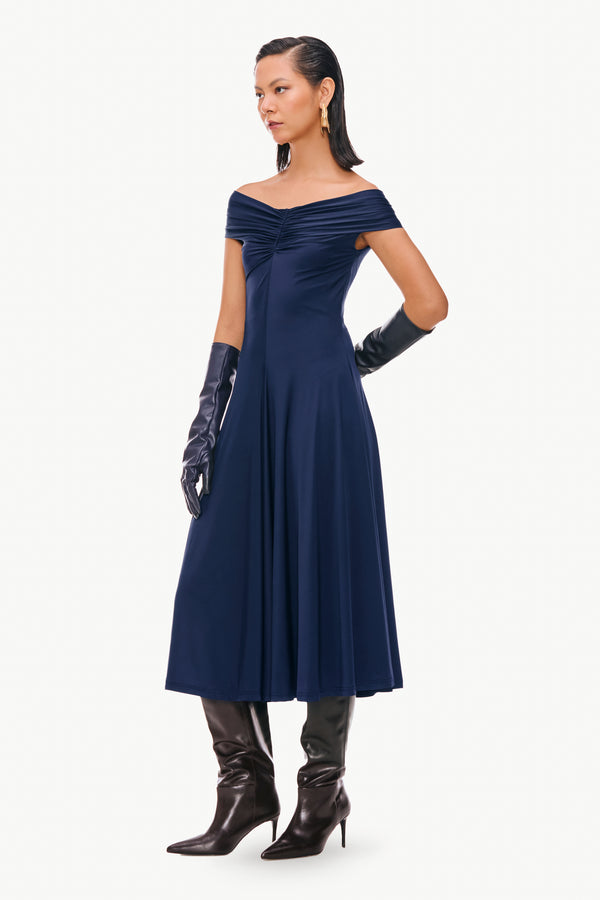 Off-Shoulder Fluid Dress