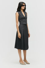 Pinstripe Skirt Set