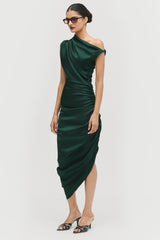 Draped Oblique Dress