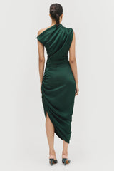 Draped Oblique Dress