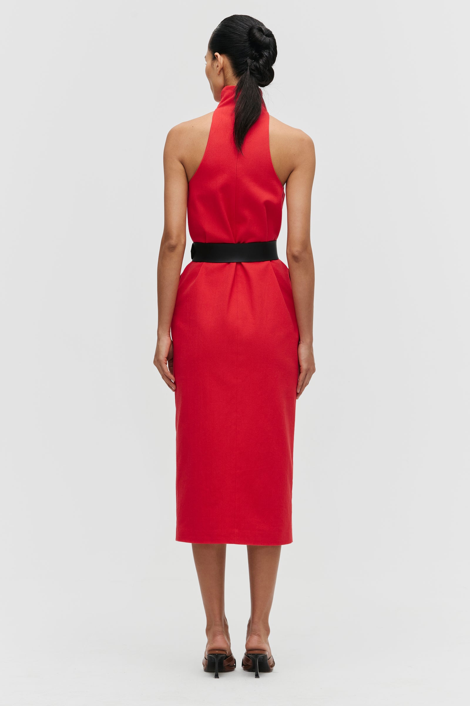Poppy Belted Halter Dress – Qua