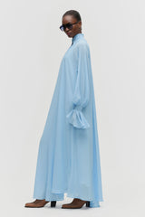 Smocked Chiffon Maxi Dress