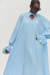 Smocked Chiffon Maxi Dress