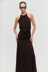 Open Back Gathered Dress