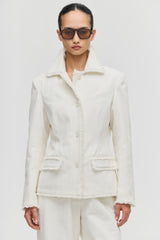 Frayed Point Collar Jacket