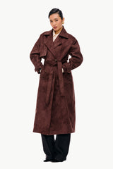 Suede Trench Coat