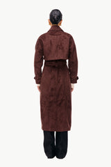 Suede Trench Coat