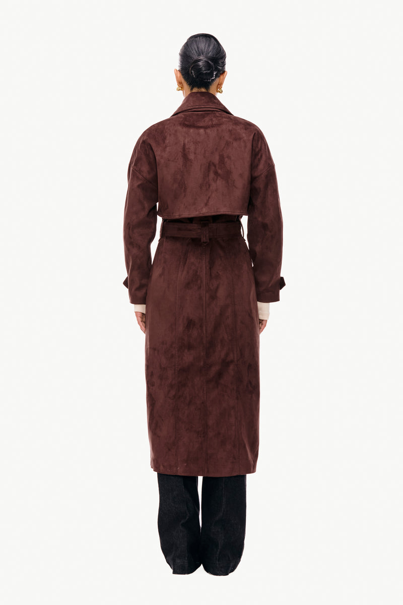 Suede Trench Coat