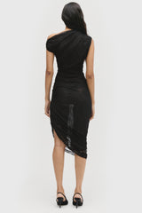 Draped Oblique Dress