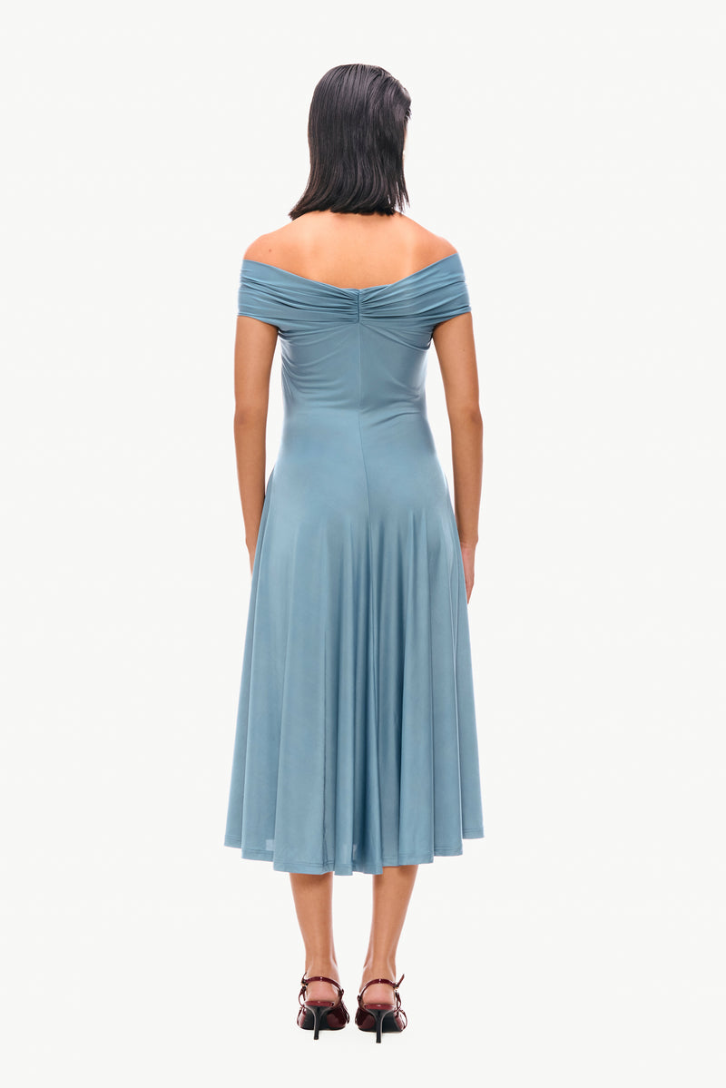 Off-Shoulder Fluid Dress