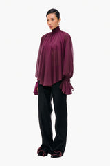 Smocked Chiffon Blouse