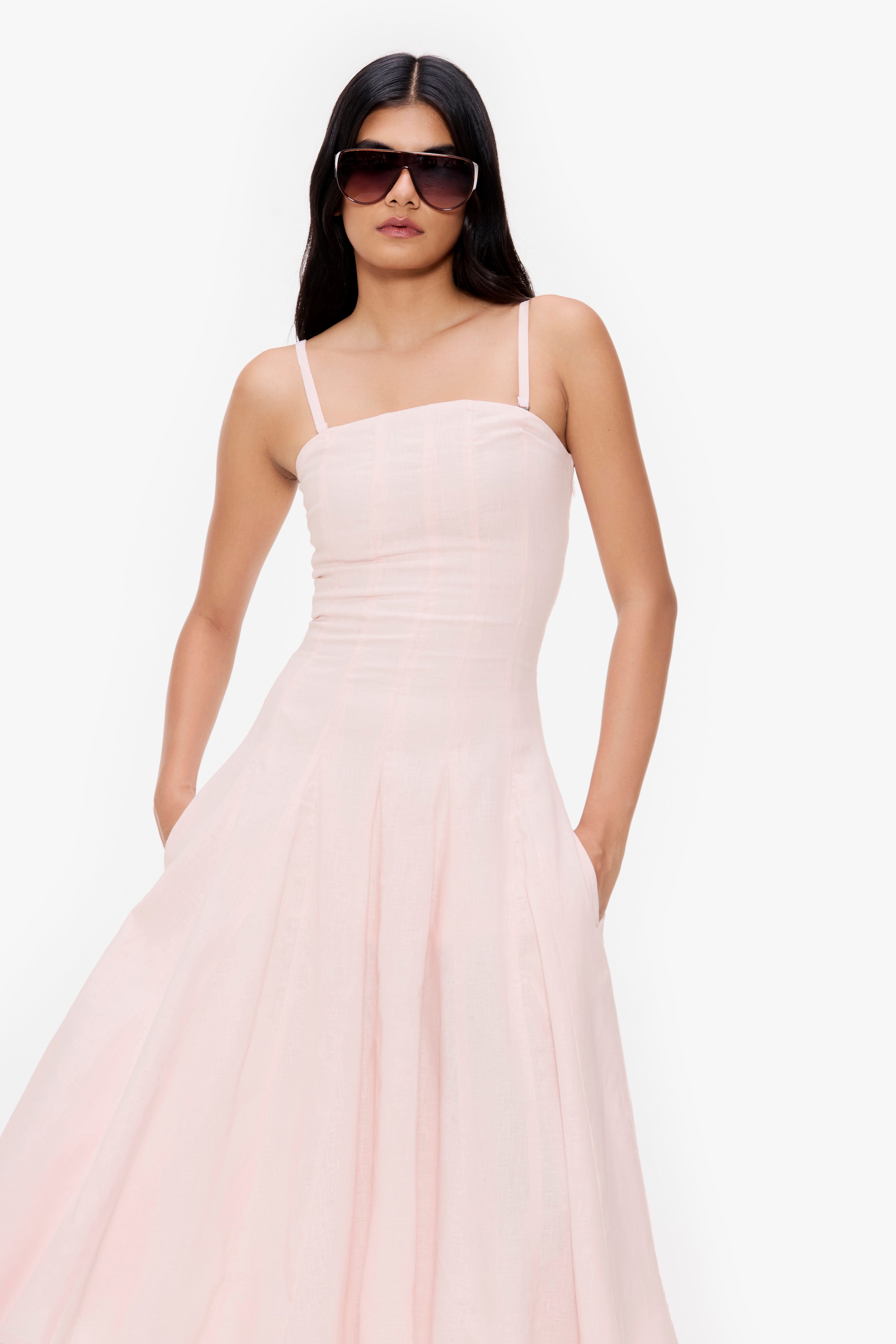 Soft Flared Midi Dress