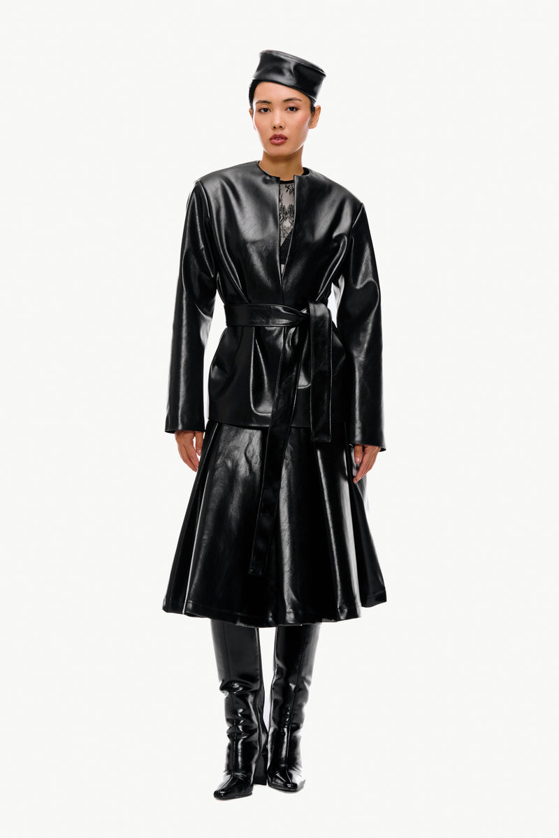 Belted Leather Jacket