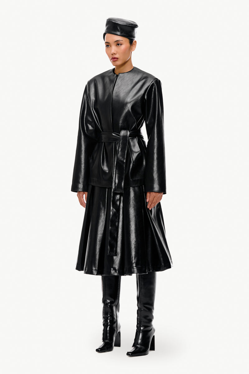 Belted Leather Jacket