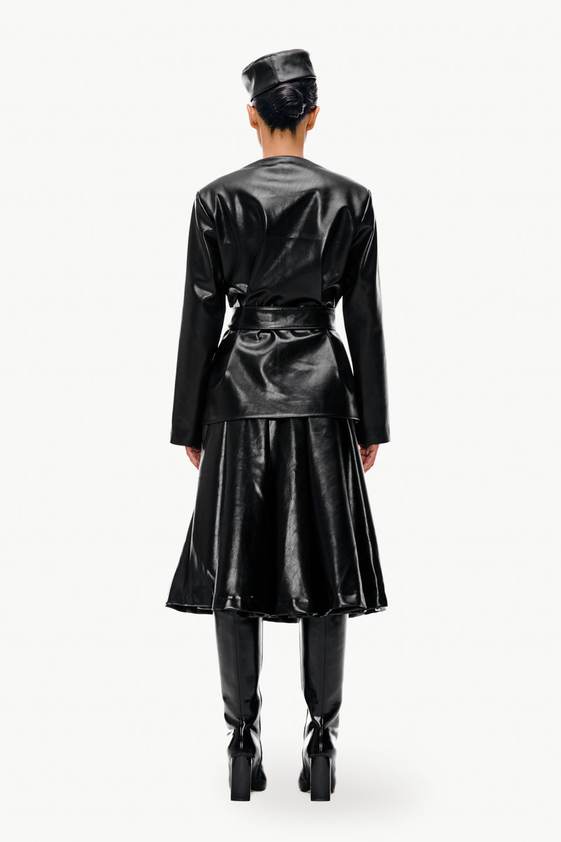 Belted Leather Jacket