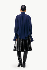 Smocked Chiffon Blouse