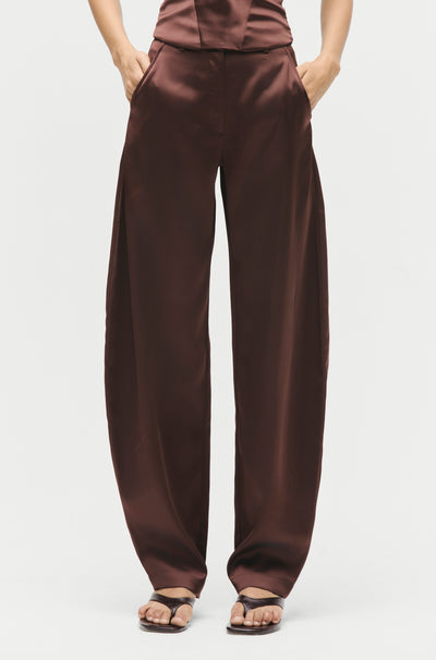 Barrel-Leg Tailored Trousers