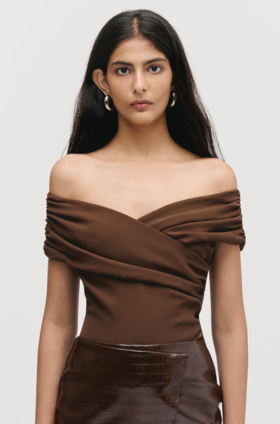 Wrapped Off-Shoulder Top