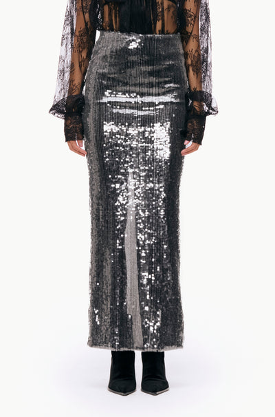 Sequin Column Skirt