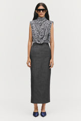 Darted Midi Skirt