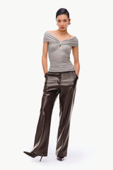 Off-Shoulder Keyhole Top